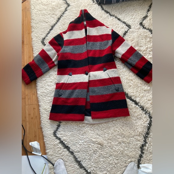 Striped Blanket Sweater Coat - Picture 4 of 9